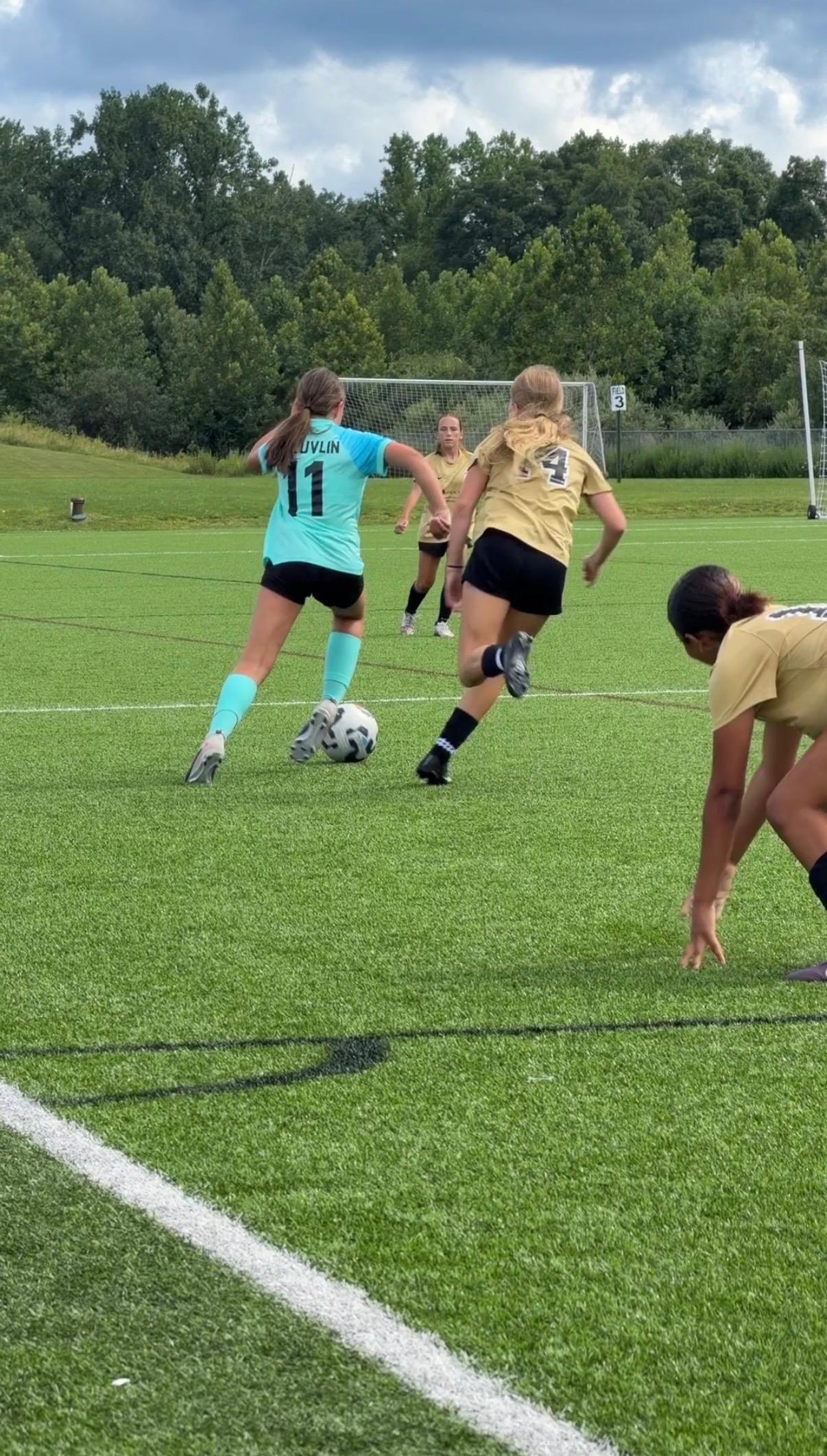 A&M Footy player attacking during a match